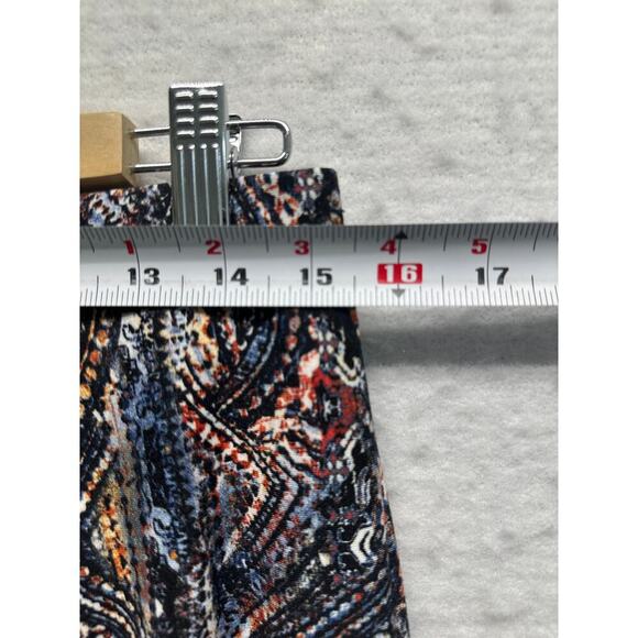 J. Jill Skirt Womens Small Ponte Pencil Mini Paisley Abstract Multicolor Stretch - Picture 2 of 5